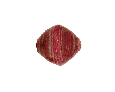 African Paper (maroon, pink, gray) Bicone 14-15x15-16mm