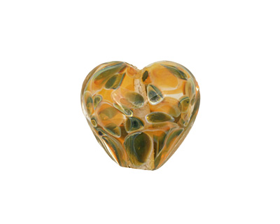 Grace Lampwork Multi-Color Boro Heart 19-20mm