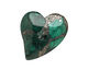 Malachite & Pyrite Sweeping Right Heart Pendant 37x40mm