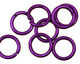 Dark Purple Anodized Aluminum Jump Ring 14mm, 14 gauge (9.6mm inside diameter)
