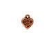TierraCast Antique Copper (plated) Made with Love Heart Charm 10x12mm