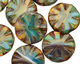 Czech Glass Elements Flower Window Coin 18mm