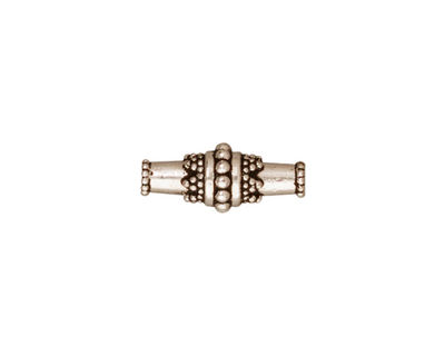 TierraCast Antique Silver (plated) Bali Barrel 17x7mm