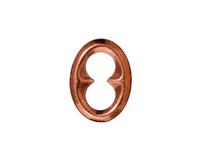 TierraCast Antique Copper (plated) Oval Quatrefoil Link 18x14mm