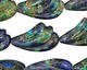 Azurite Malachite Carved Wing 24x15mm