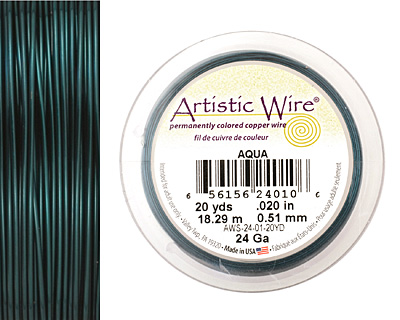 Artistic Wire Aqua 24 gauge, 20 yards