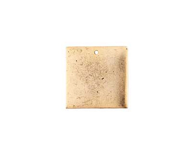 Nunn Design Antique Gold (plated) Flat Small Square Tag 23mm