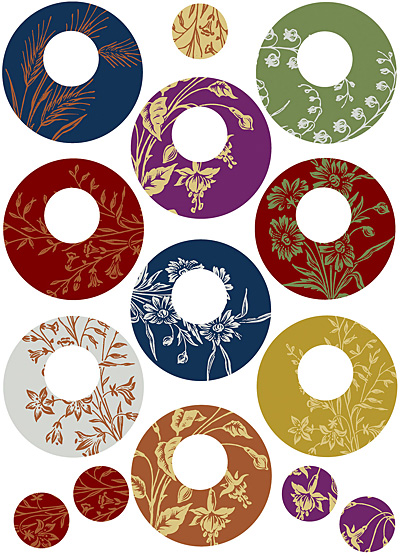 Nunn Design Floral Circle Transfer Sheet