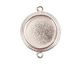 Nunn Design Sterling Silver (plated) Traditional Circle Bezel Pendant Link 29x23mm