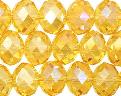 Sunshine AB Crystal Faceted Rondelle 14mm