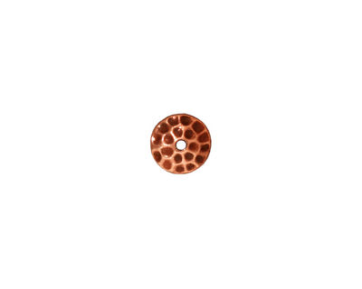 TierraCast Antique Copper (plated) Hammered Bead Cap 2x8mm