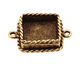 Nunn Design Antique Gold (plated) Mini Ornate Square Bezel Link 24x18mm