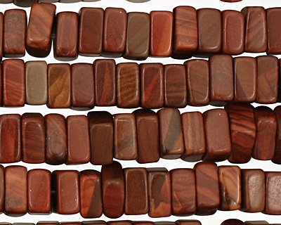 Fire Wood Jasper Square 4x8mm