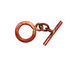 Patricia Healey Copper Small Plain Toggle 13x17mm, 17mm bar