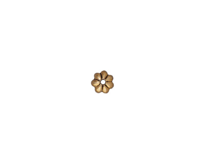TierraCast Antique Gold (plated) Petal Bead Cap 5mm