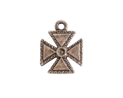 Nunn Design Antique Silver (plated) Patee Cross Charm 16x20mm