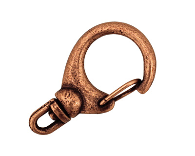 Antique Copper (plated) Swivel Lobster Clasp 33x19mm