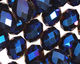 Metallic Cosmos Crystal Faceted Rondelle 14mm