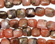 Rhodonite w/ Pyrite Puff Square 8mm