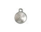 TierraCast Rhodium (plated) 12mm Round Drop Frame 14x18mm
