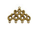 Stampt Antique Gold (plated) Scrolling 4 Ring Connector 28x20mm