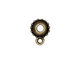 TierraCast Antique Brass (plated) Beaded Crown Euro Bail 7x15mm