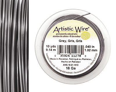 Artistic Wire Grey 18 gauge, 10 yards