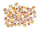Czech Fire Polished Glass Dual Coated Cantaloupe/Grape Round 4mm