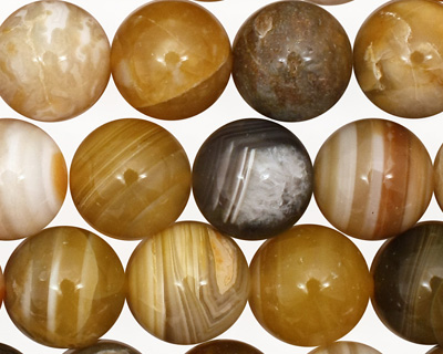 Yellow Botswana Agate Round 12mm