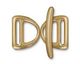 TierraCast Gold (plated) Slotted D Ring Set 17x20mm, 30mm bar