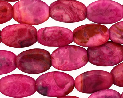 Ruby Crazy Lace Agate Flat Ended Flat Oval 14x10mm