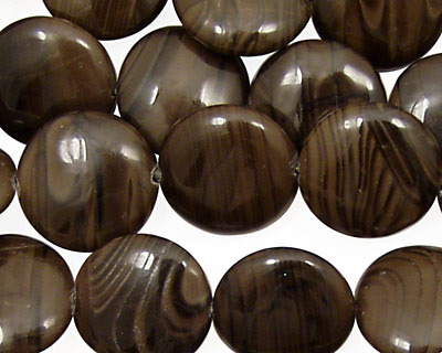 Antique Jasper Puff Coin 15mm