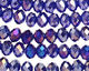 Cobalt AB Crystal Faceted Rondelle 8mm