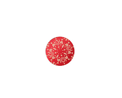Lillypilly Red Kaleidoscope Anodized Aluminum Disc 11mm, 24 gauge
