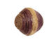 African Paper (beige, eggplant, beige) Bicone 25x22-23mm
