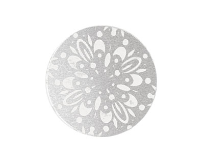 Lillypilly Silver Kaleidoscope Anodized Aluminum Disc 25mm, 22 gauge