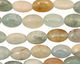 Aquamarine (multi) Flat Oval 12x8mm