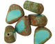 Czech Glass Turquoise Stone Picasso Chunky Table Cut Nugget 19x16mm