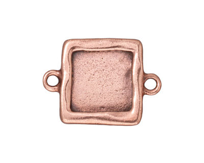 TierraCast Antique Copper (plated) Simple Square Link Frame 26x19mm