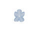 Matte Light Sapphire Lucite Hibiscus Flower 3x11-14mm