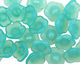 Czech Glass Jade Flower Button 12x7mm