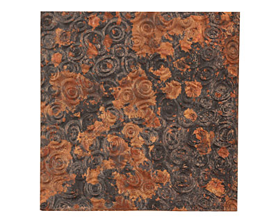 Lillypilly Mottled Groovy Circles Embossed Patina Copper Sheet 3