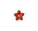 C-Koop Enameled Metal Medium Red Small 5 Petal 12mm