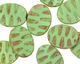 Czech Glass Apple Green Picasso Groovy Oval 18x14mm