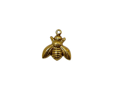 Stampt Antique Gold (plated) Honey Bee Charm 12mm