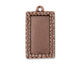 TierraCast Antique Copper (plated) Textured Rectangle 19x35mm