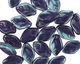 Czech Glass Blue Nile Leaf Drop 8x12mm