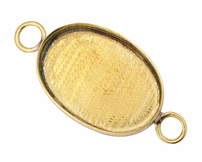 Brass Oval Bezel Link 29x20mm