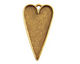 Nunn Design Antique Gold (plated) Grande Heart Bezel Pendant 54x29mm