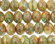 Czech Glass Jungle Watch Picasso Fire Polished Rondelle 5x7mm